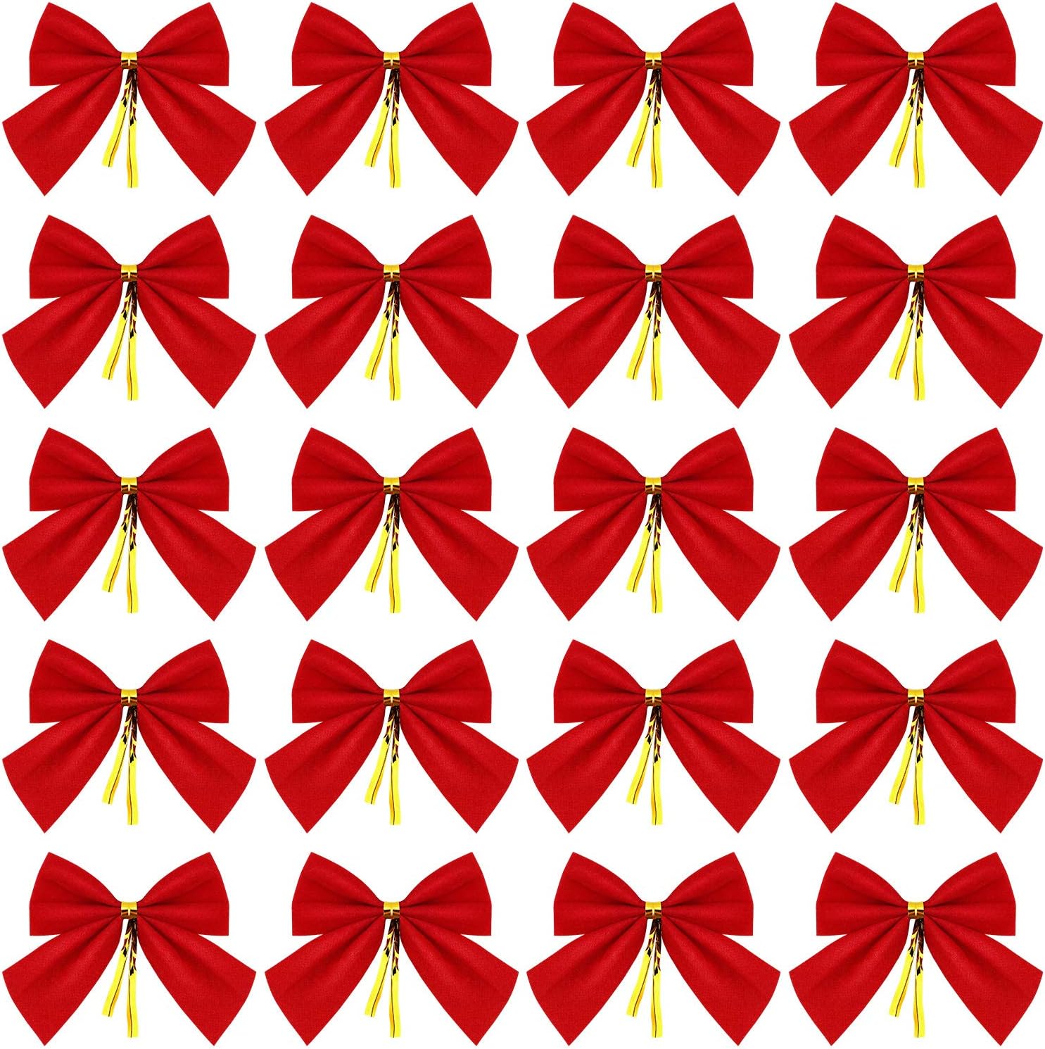 Bows & Ribbons - WILLBOND 144 Pieces Mini Christmas Tree Bows Xmas Tree Bowknot Ornaments for Christmas Tree Decoration Boutique DIY Craft Supplies