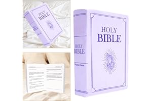 VKMON Bible Pillow Book Plush That Opens, for Kids Adults Christian Gifts, Cozy Faith Bible Pillow (Purple)