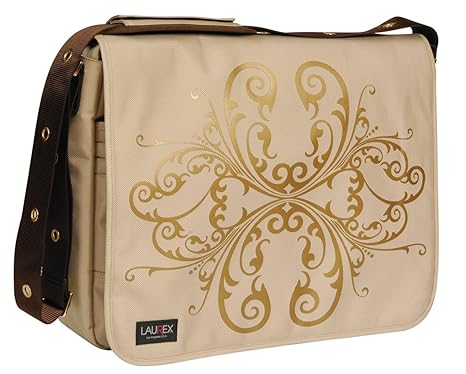 Laurex Large Laptop Messenger Bag Beige Bloom Beige One Size Buy Laurex Large Laptop Messenger Bag Beige Bloom Beige One Size Online At Low Price In India Amazon In