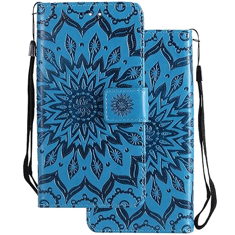 LEMORRY Handyhülle für Huawei Honor Holly 3 / Y6 II Case Leather Flip Wallet Pouch Slim Fit Bumper Protection Magnetic Strap 