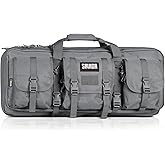 Savior Equipment American Classic Shorty Tactical Double Short Gun Case Pistol Bag, Spacious Front Pockets, Padded Shoulder Strap Included