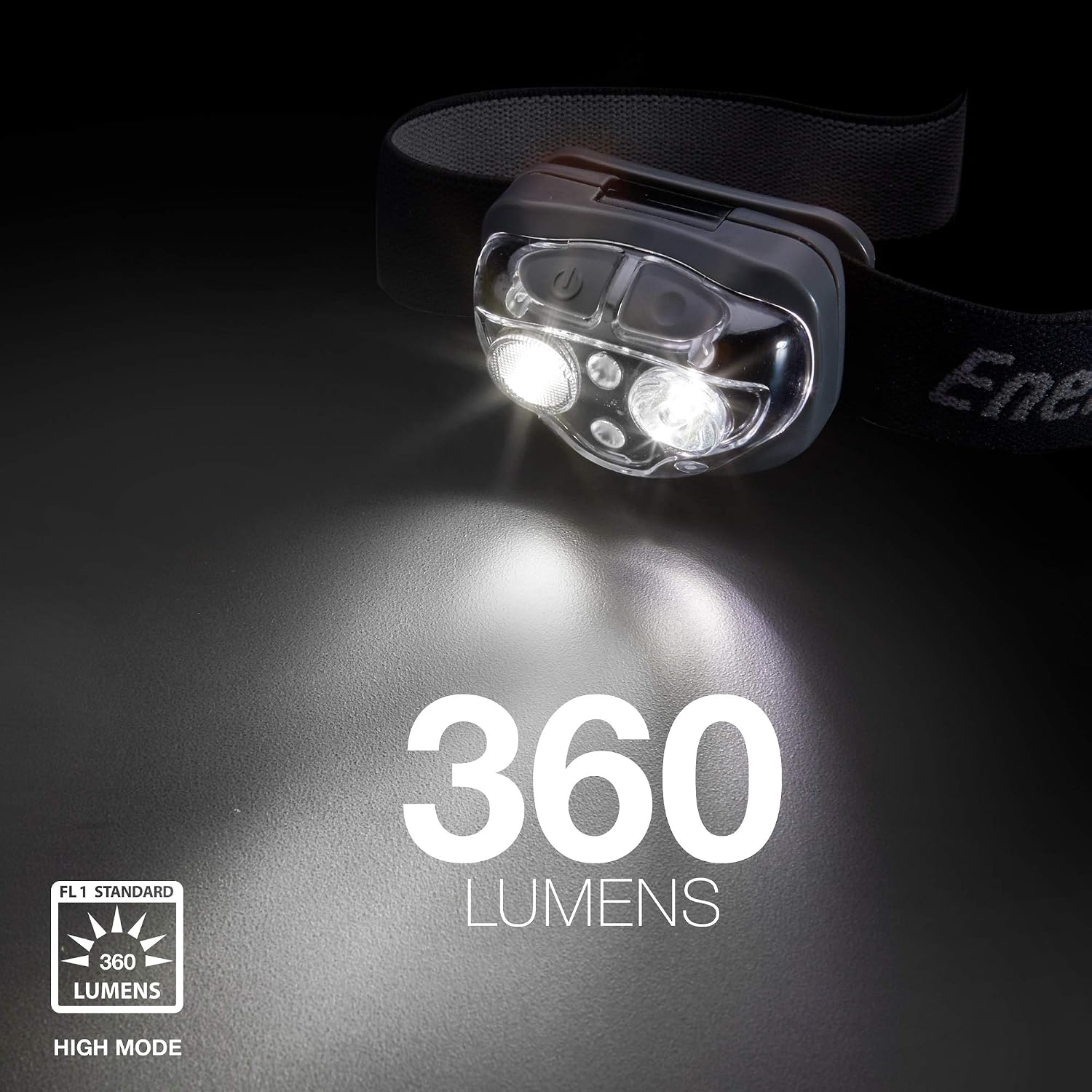 Energizer Vision HD+ 360 Lumen Adjustable Head Torch, Midnight Black, Water Resistant Headlamp, Bright LED Headlight - Image 5