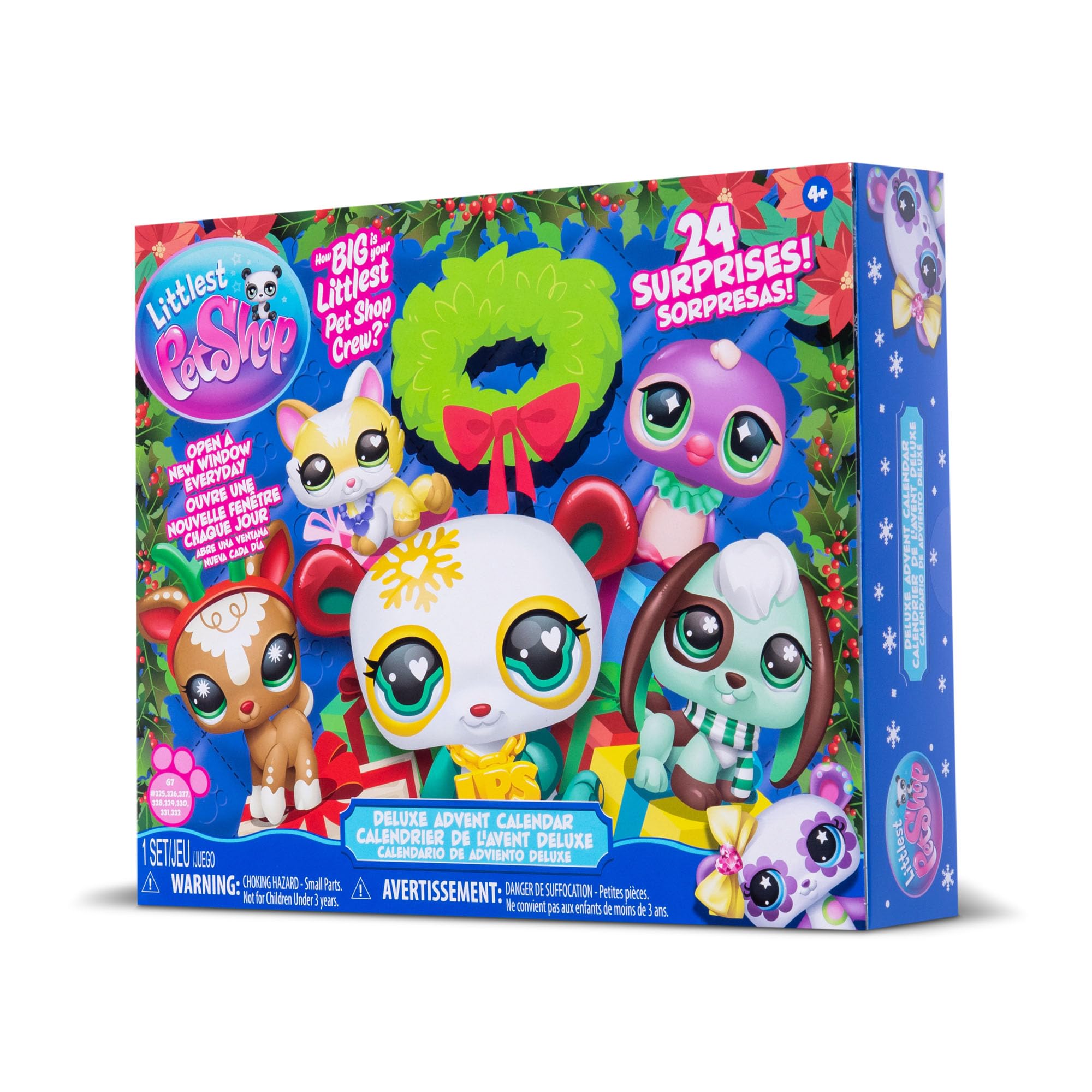 Littlest Pet Shop Deluxe Holiday Calendar - Series 4 Advent Calendar -Gen 7 Authentic LPS Bobble Head Toy Figure, Collectible Toy Animal, Ages 4+