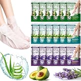 18 Pack Moisturizing Foot Mask, Hydrating Feet Mask for Dry Cracked Feet | Moisturizing Foot Socks Dry Skin Moisturizer for Soft Smooth Feet, Foot Spa Care Kit, Ideal Holiday Gift for Women and Men
