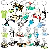 Batiyeer 36 Pack Golf Ball Keychains Bulk Party Favors Sports Valentines Gifts Ball Key Chains Funny Keyring for Women Men Birthday Supplies