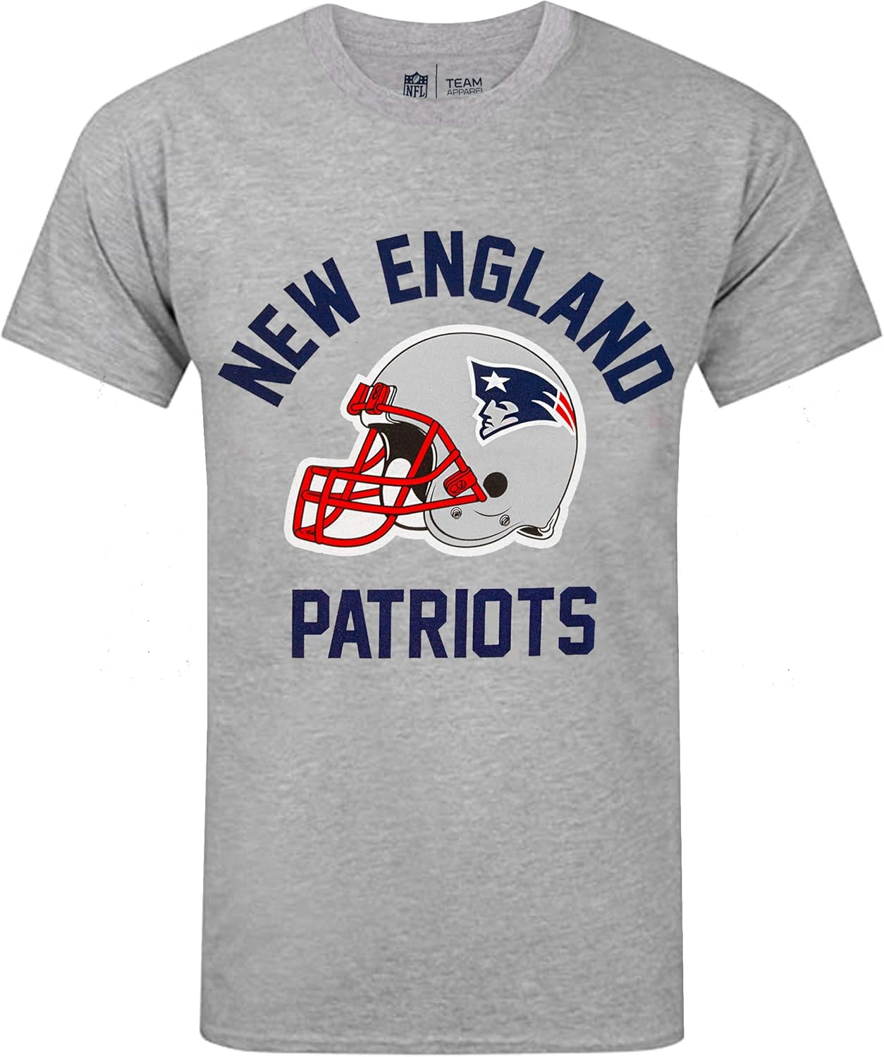 Nfl Teams New England Patriots Helmet Men S Grey Short Sleeve T Shirt Amazon Co Uk Clothing