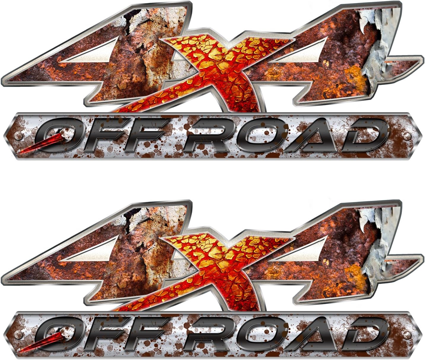 AZ House of Graphics 4x4 Dirty Off Road 2 Pack Decal #FE408