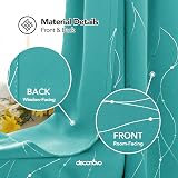 Deconovo Dotted Line Foil Printed Thermal Blackout Curtains 2 Panels Turquoise view 4