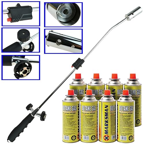 WEED BURNER KILLER WAND BUTANE GAS BLOWTORCH GARDEN OUTDOOR WEEDS MOSS