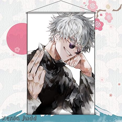 Amazon Xenia Judd タペストリー 呪術廻戦 五条悟 Satoru Gojo ポスター 掛ける絵 約70cmx100cm アニメ 萌えグッズ 通販