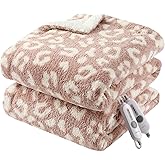 GarveeHome Heated Blanket Queen Size, Electric Blanket Dual Control Soft Double Sherpa with 4 Heating Levels & 10 Hours Auto Off, Overheat Protection, Machine Washable, ETL Certification, Pink 84"x90"