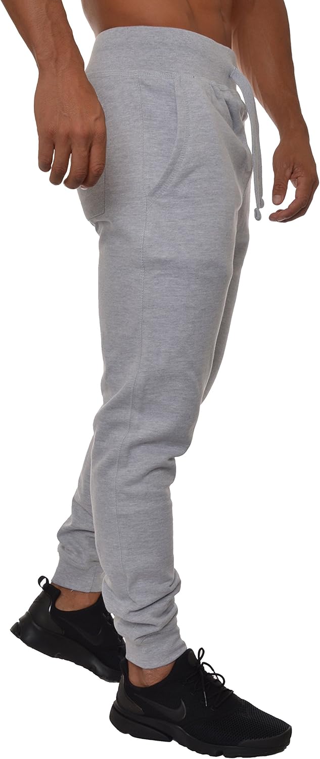YoungLA Mens Slim Fit Joggers Fitness Sweatpants Gym Training 204: Clothing