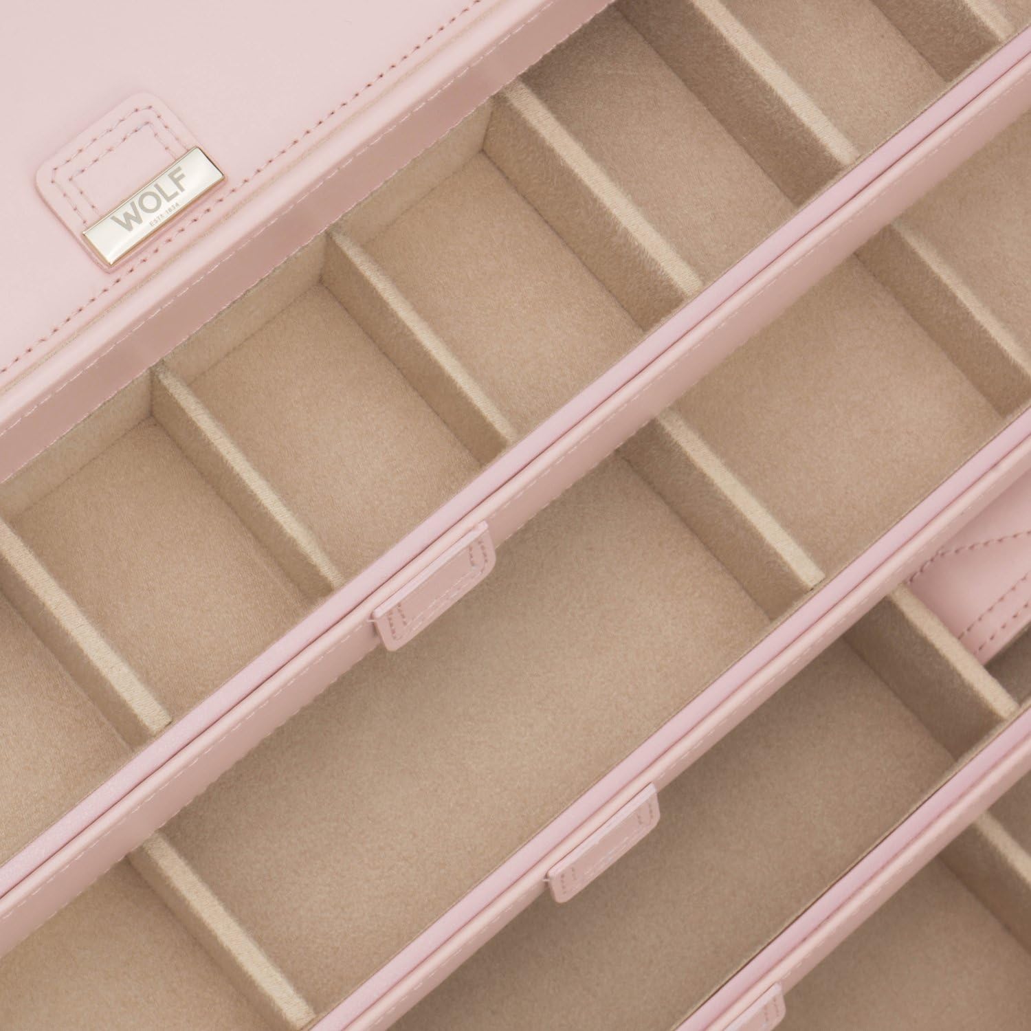 WOLF Caroline Extra Large Jewelry Case, XL, Dusty Rose: Home & Kitchen