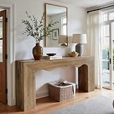 Tribesigns 63" Farmhouse Console Table, Wooden Couch Table Behind Sofa with Storage, Long Entryway Sofa Station, Narrow Console Stand with Base, Hallway Stand for Entryway, Living Room