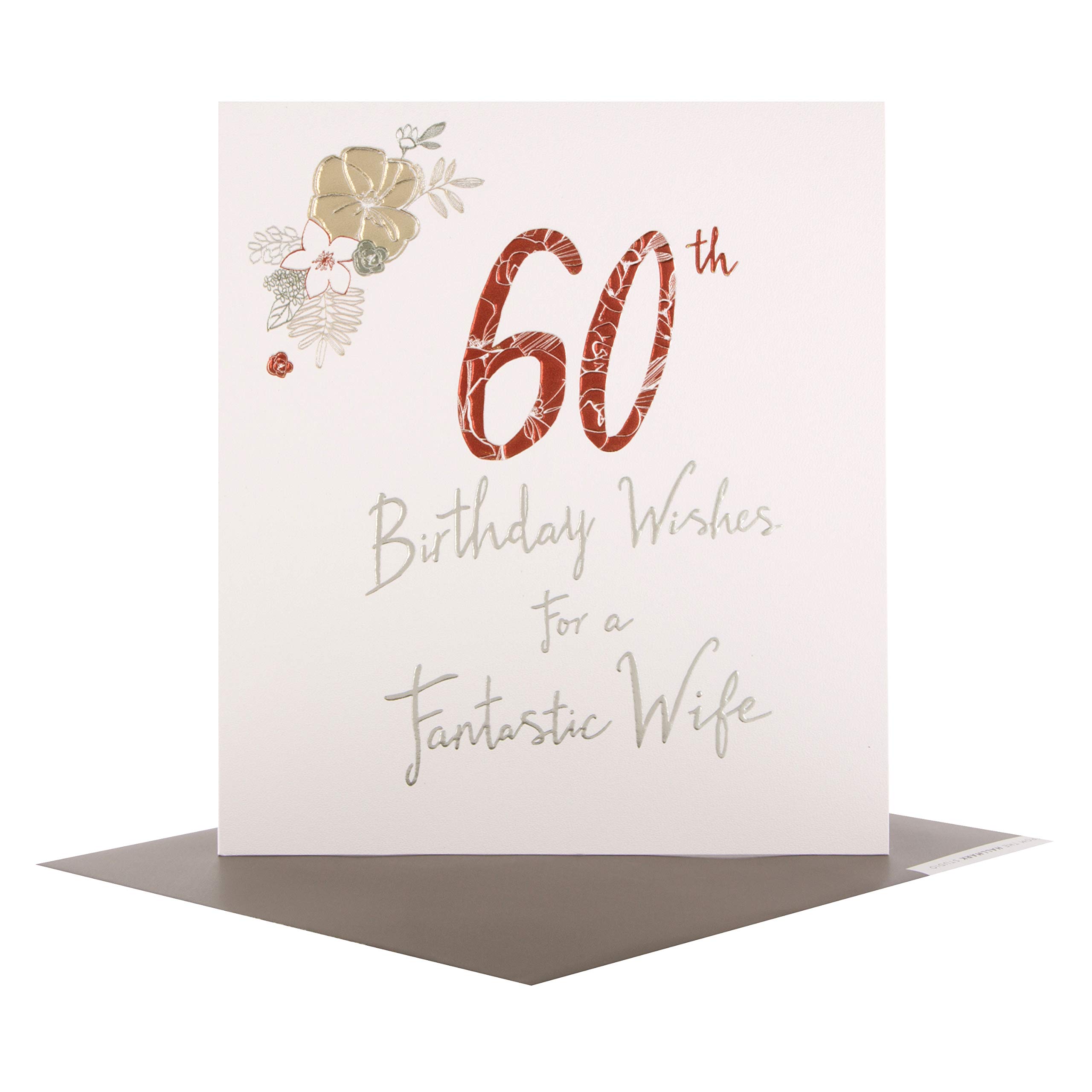 Hallmark Wife 60th Birthday Card 'Fantastic' - Medium