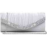Dasein Clutch Purses for Women Evening Bags Formal Clutches with Rhinestones for Wedding Party Prom Dressy Purse