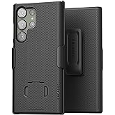 Encased DuraClip Designed for Samsung Galaxy S23 Ultra Belt Clip Case, Slim Phone Case with Holster (Black)