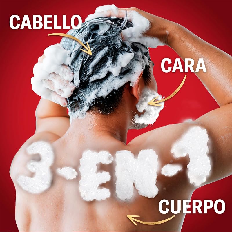 Captain Gel De Ducha Y Champú Para Hombres 2x1000ml, Gel Para Cara, Cuerpo Y Pelo 3 En 1 Multiusos, Frescura Duradera, Fragancia Excepcional, Limpieza Profunda