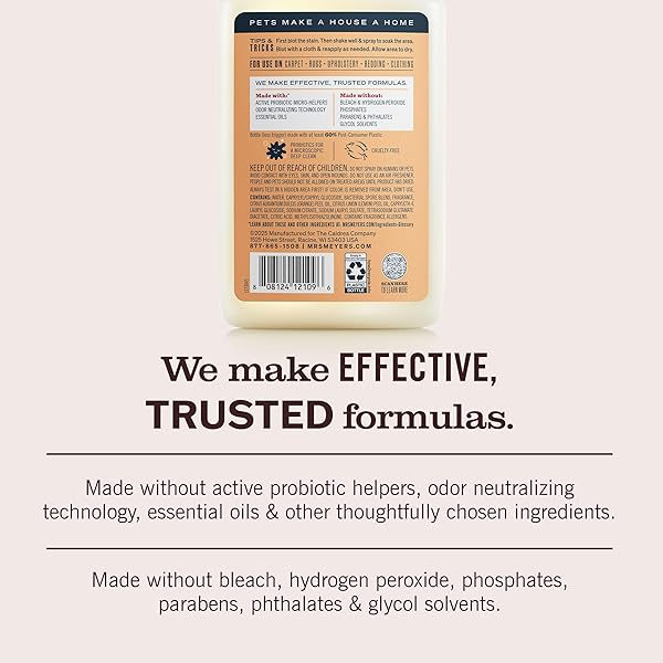 MRS. MEYER’S CLEAN DAY PET STAIN & ODOR FIGHTER, ORANGE BLOSSOM SCENT, 16OZ