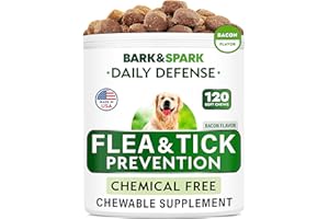 Flea and Tick for Dogs - All Natural Dog Flea & Tick Chews for Dogs - Flea Chewables Pills for Dogs - All Breeds and Ages - M