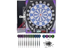 Electronic Dart Board with Bright Score Display, Multiple Games, and Durable Design-Perfect for Family Fun and Competitions-I