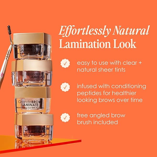 GRANDE COSMETICS BROW LAMINATION GEL | DIY EYEBROW LAMINATION | SHAPES, SCULPTS & SETS WITH 12-HOUR HOLD | CONDITIONS & NOURISHES FOR HEALTHIER LOOKING BROWS