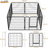 Yaheetech 8-Panel Heavy-Duty Dog Playpen 80cm High Outdoor Indoor view 7