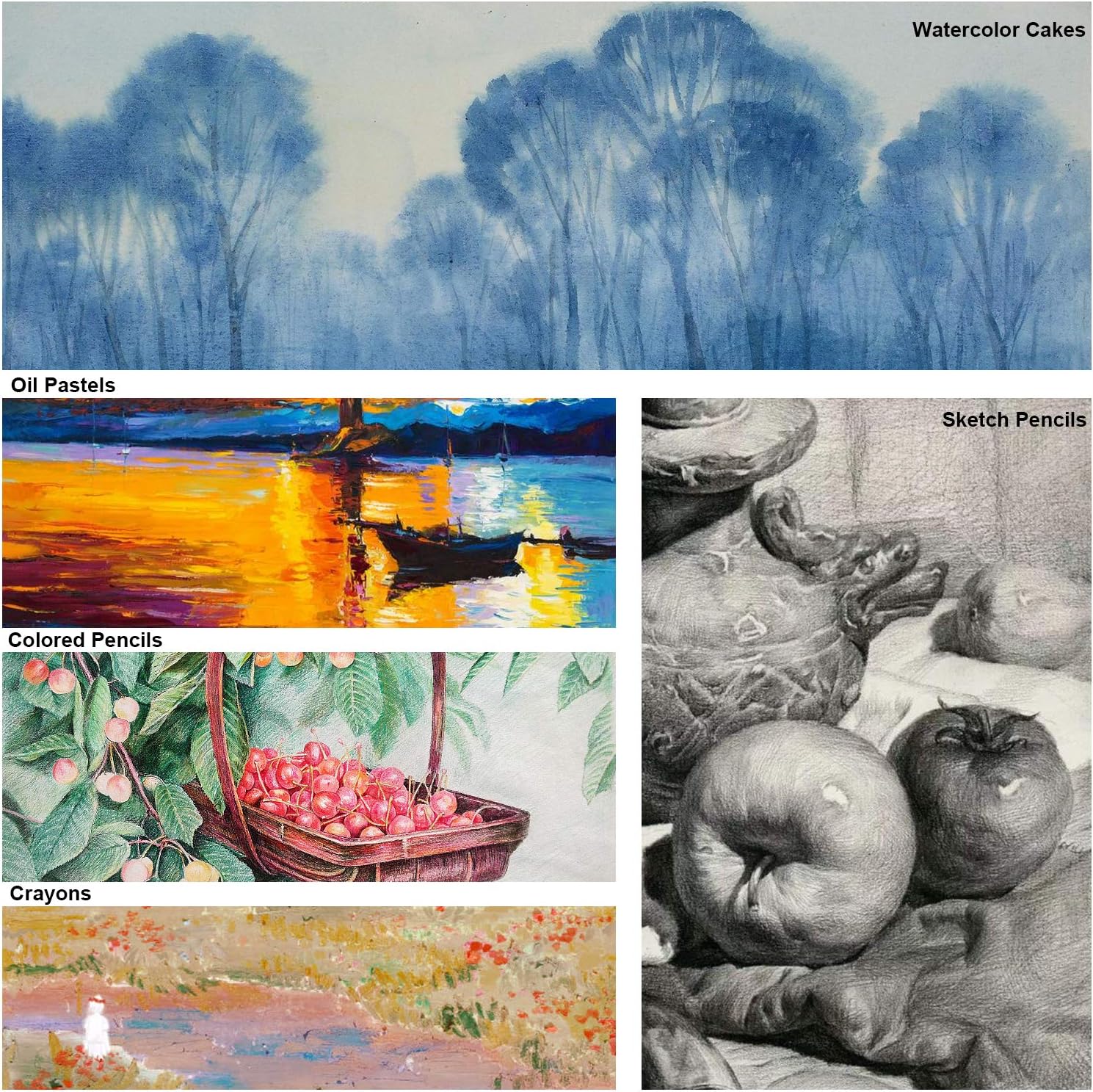 143 Piece Deluxe Art Set, Artist Drawing&Painting Set, Art Supplies with Wooden Case, Professional Art Kit for Kids, Teens and Adults