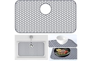 Inchoco Sink Protectors for Kitchen Sink Mat - 25.79"x13.98" Silicone Kitchen Sink Protector Mat for Protection of Stainless 
