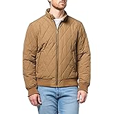 DOCKERS Men's Diamond Quilted Stand Collar Bomber