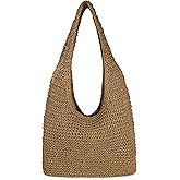 Women Large Straw Beach Bag Handmade Woven Shoulder Bags Hobo Tote Handbag Purse for Summer
