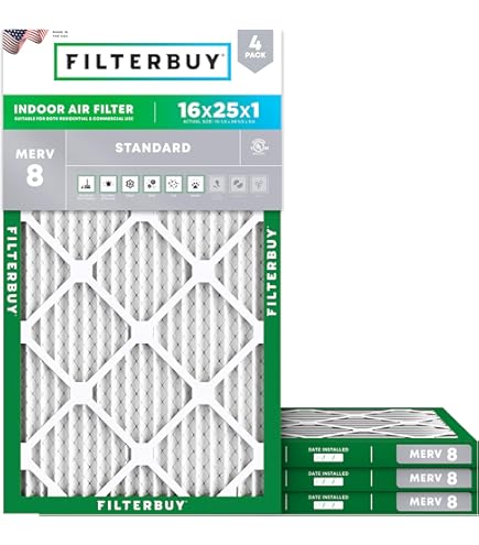 Filterbuy Filtro de aire MERV 8 de 29 x 30 x 1 pulgadas, protección contra el polvo (paquete de 1), filtros de aire de repuesto plisados HVAC para calderas con CA