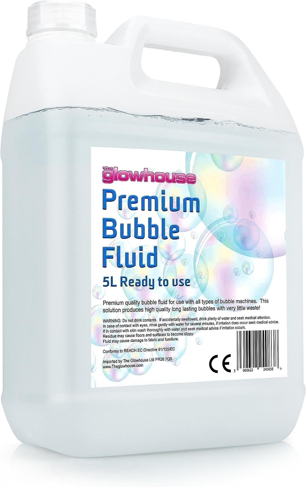 The Glowhouse Premium 5 Litre Bubble Fluid for Kids Parties