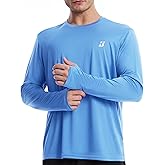 Roadbox Men's UPF 50+ UV Sun Protection Shirts, SPF Long Sleeve Lightweight Water Swim Rash Guard for Fishing Running Hiking