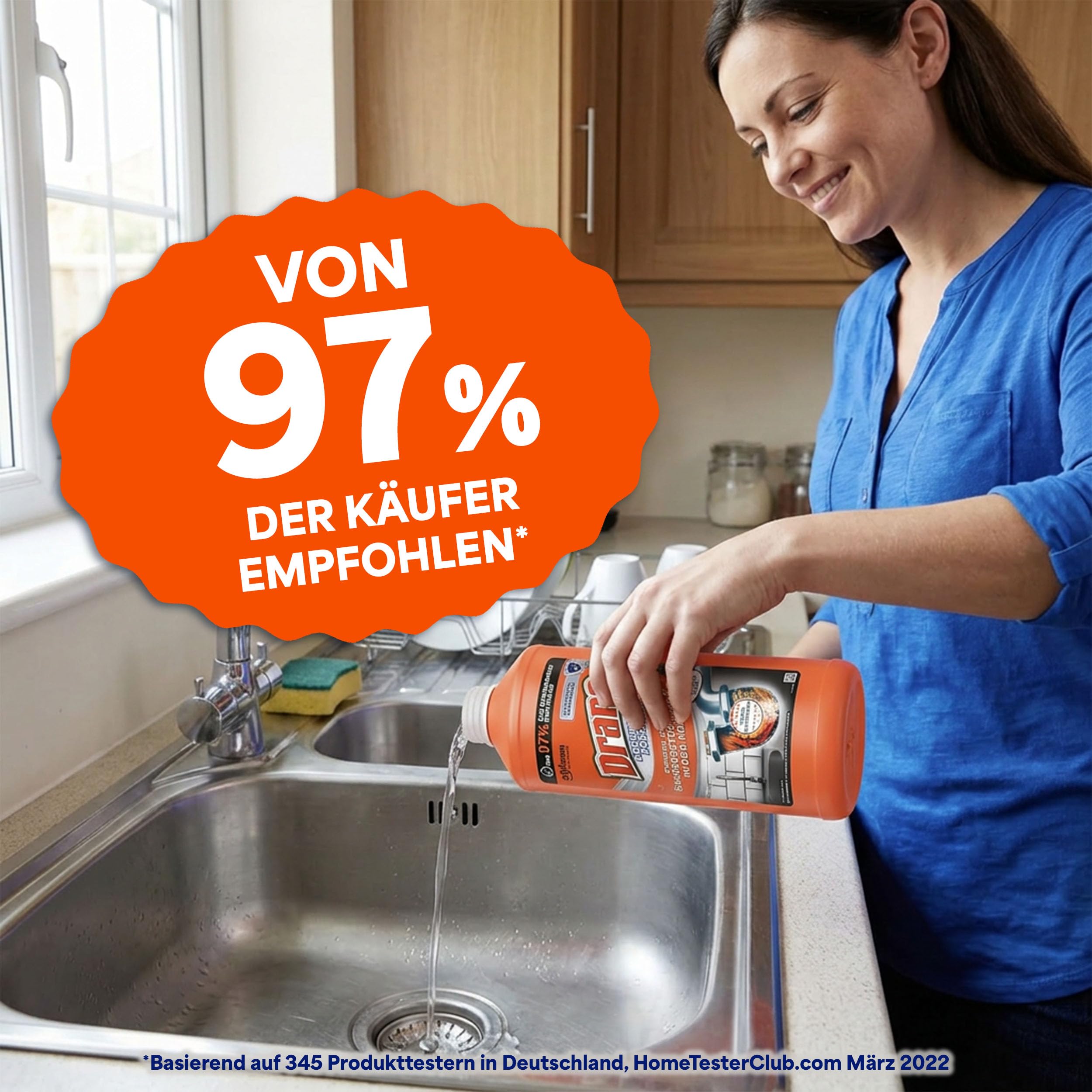 Drano Küchen-Gel, Abflussreiniger, Rohrreiniger für die Küche, 1000 ml 6