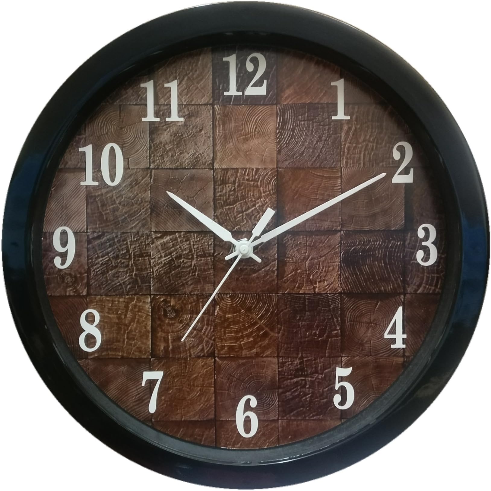 Eskedio® Poster Design Silent Movement FF (26 cm X 26 cm) Plastic Round Shape Vintage Look Design Wall Clock