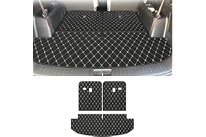 TTX LIGHTING Cargo Liner & Backrest Mat for 2021-2025 Kia Sorento - Custom Fit PU Leather Cargo Mat and Rear Backrest Protector - All Weather Waterproof Anti-Slip Easy to Clean Cargo Mats