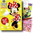 Disney Minnie Mouse Coloring Book Set - Bundle with Minnie Activity Book, Crayons and Reward Stickers Drawing Pack for Kids