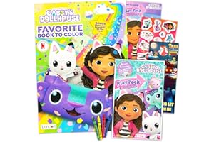 BENDON PUBLISHING Rainbow Studios DreamWorks Gabby's Dollhouse Coloring Set - Bundle with Gabby's Dollhouse Coloring & Activity Book & Play Pack with Coloring Pages, Stickers, & More (Gabby's Dollhouse Gifts)