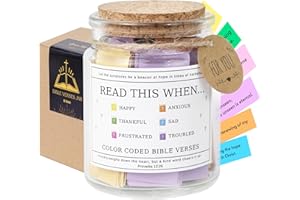 MIARITA Bible Verse Jar, Mothers Day Gift, Her Graduation Gift, Read This When Bible Verses Jar for Emotions and Feelings, Christian Gifts for Women