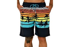 KAILUA SURF Big and Tall Mens Swim Trunks, 9" Mens Designer Bathing Suit Boardshorts