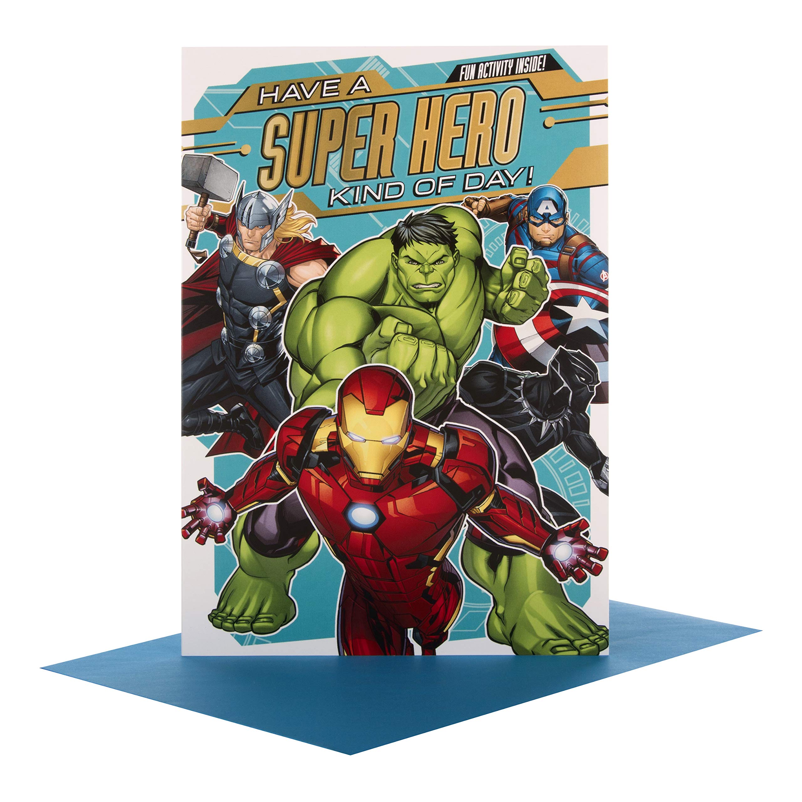 Hallmark Avengers Birthday Card 'Activity' - Medium