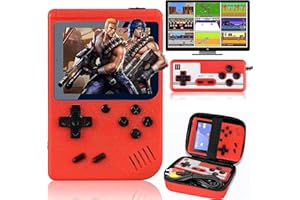 YELLAMI Handheld Game Console, Retro Game Console with 800 Classic FC Games 3.0 Inch Screen 1200mAh Rechargeable Battery Portable Game Console Support TV Connection & 2 Players for Kids Adults