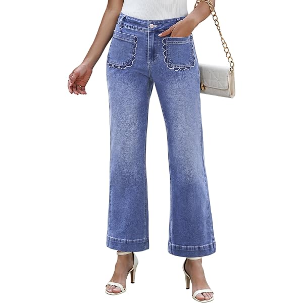 Kensie Jeans For Women The Carla High-Rise Belted Wide Leg 32-inch Inseam