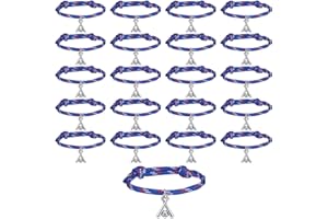 Mikovivi 20pcs Baseball Bracelet, Braided Sport Bracelet Gift Adjustable Inspirational Softball Wristbands Party Favors for S
