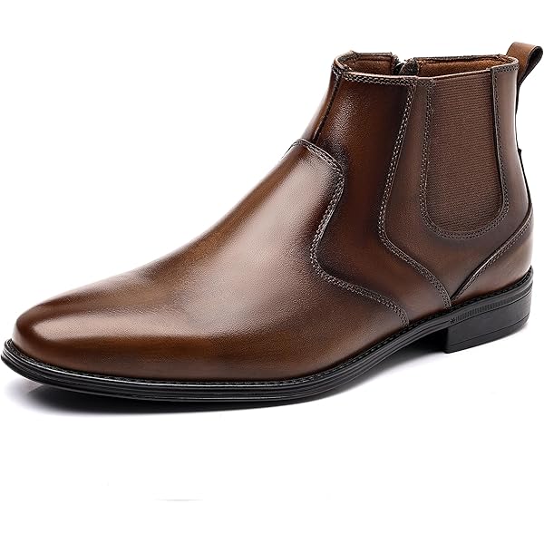 Amazon.com | Jazame Ankle High Square Toe Men's Chelsea Dress