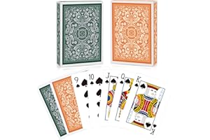 Timenued Playing Cards 2 Pack,Deck of Cards,Fun Cards Game for Adults,Poker Cards Professional,Standard Playing Cards Set,Suitable for Game Night,Various Party Games (Green/Orange)