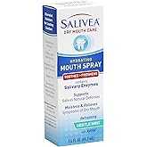 SALIVEA Soothing Dry Mouth Spray for Adults 250 Pumps Mint 1.5 oz Pack of 1 | Moisturizing saliva substitute with natural salivary enzymes aids daily oral care, mild formula for kids and adults