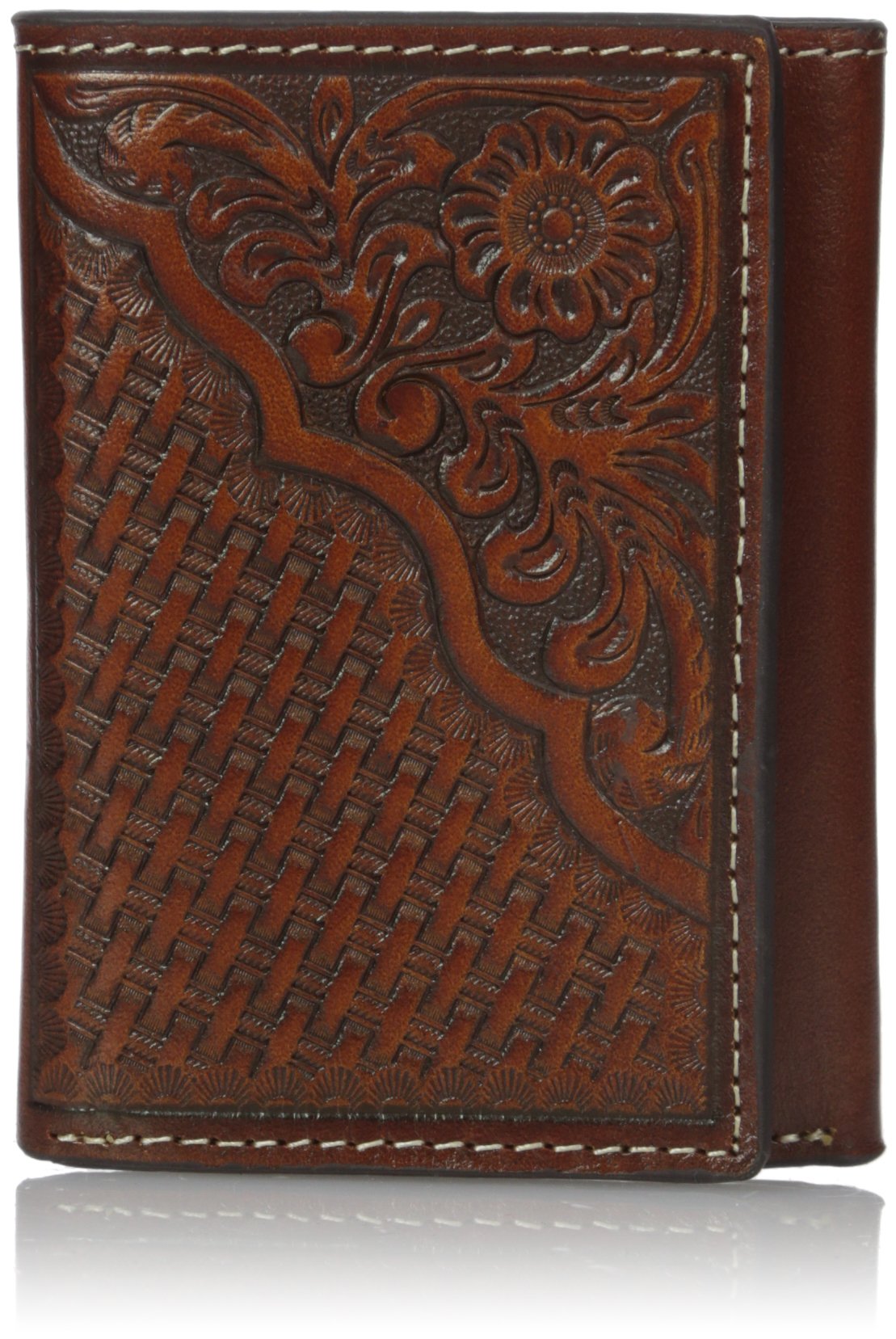 Nocona Men's Pro Trifold Floral Corner - Brown - One Size