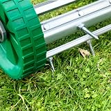 Colwelt Lawn Aerator Rolling Heavy Duty Manual 124cm Handle Spike Aerator view 2